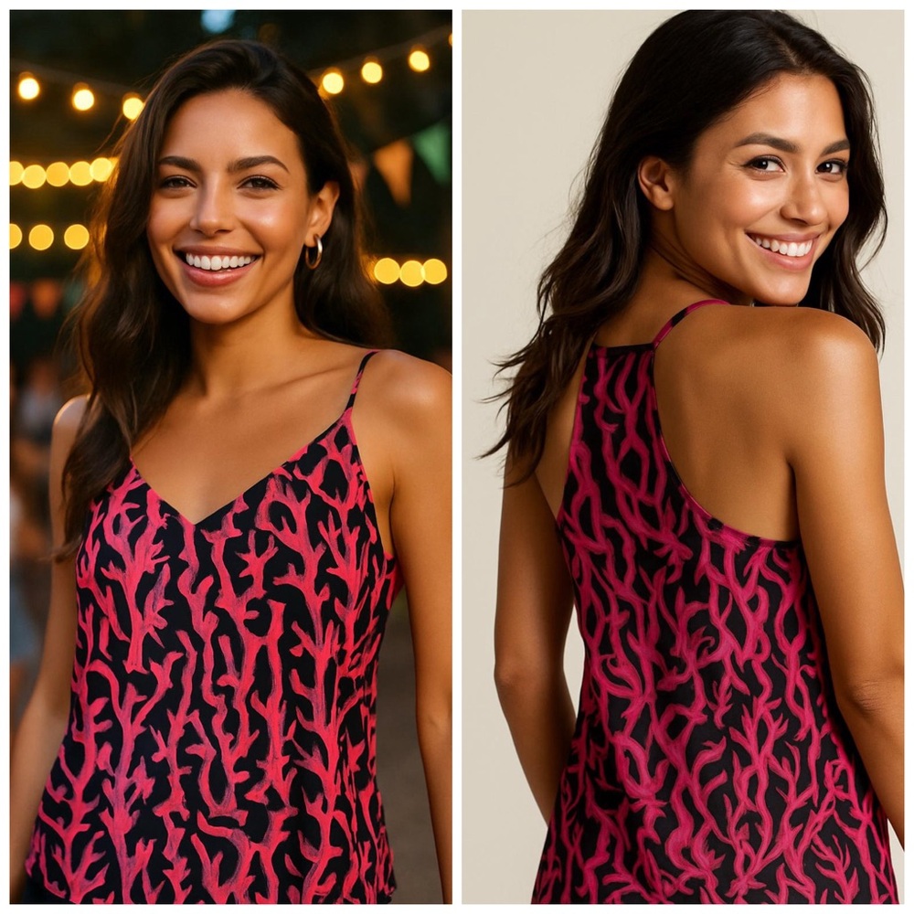 Southern Frock v-Neck Racerback Spaghetti Strap Cami Tank NWOT Size XL